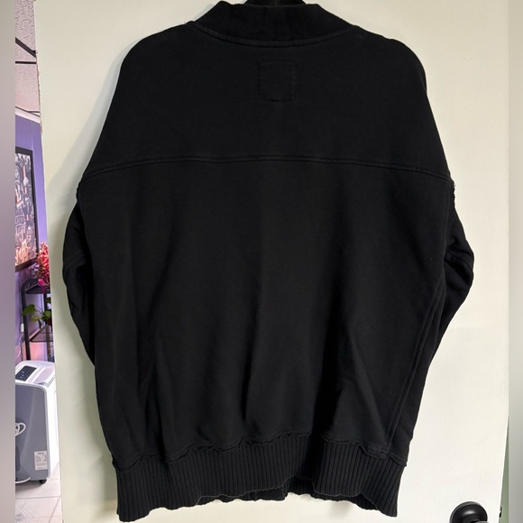 aerie Black Button-Front V-Neck Cardigan Sweater - Picture 2 of 5